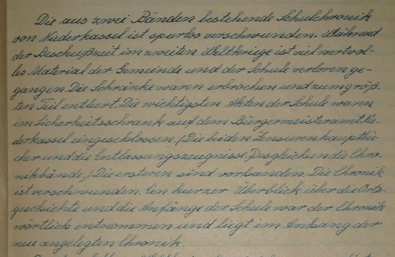 Auszug aus der Chronik der Nachkriegsjahre