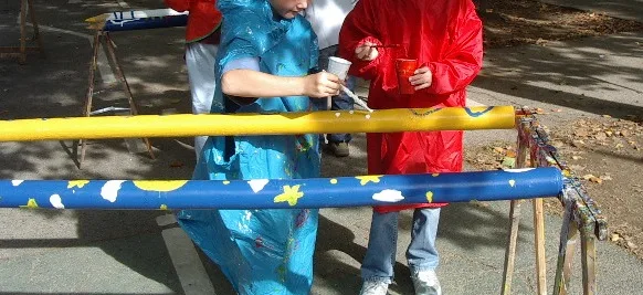 Kunstaktion Buntstifte